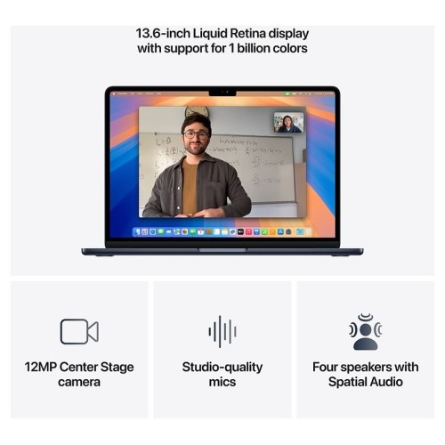 LAPTOP  MACBOOK AIR 13.6'' (MW133GR/A) (M4/16GB/512GB SSD) MIDNIGHT